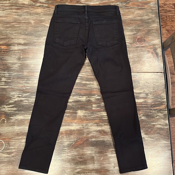 Free People black denim crop pants - Picture 2 of 3